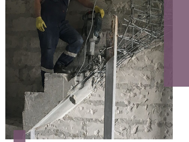 Демонтаж металлических и бетонных лестниц в Сестрорецке