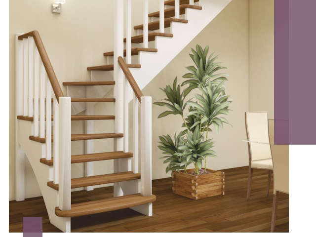 Г-образные лестницы под ключ в Сестрорецке — изготовление и монтаж