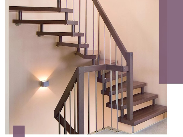 Изготовление лестниц на больцах в Сестрорецке под ключ