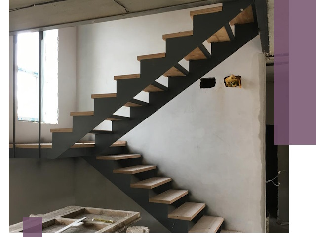 Изготовление лестниц на металлокаркасе в Сестрорецке от производителя