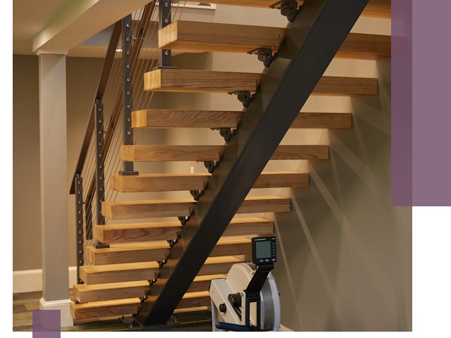 Лестницы на монокосоурах под ключ в Сестрорецке - изготовление и монтаж