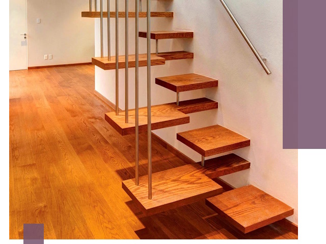 Лестницы «гусиный шаг» на заказ в Сестрорецке для узких пространств