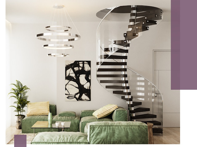 Лестницы для двухуровневой квартиры в Сестрорецке — изготовление и монтаж