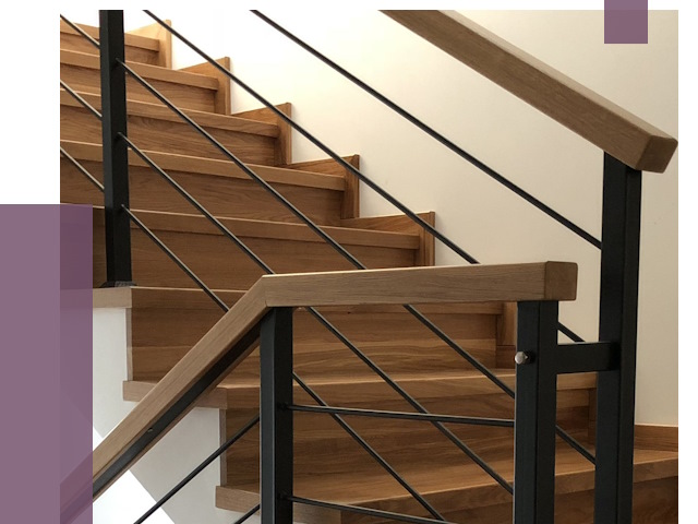 Обшивка металлической лестницы деревом в Сестрорецке от 4356 руб.