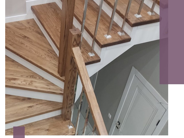 Обшивка металлических лестниц под ключ в Сестрорецке