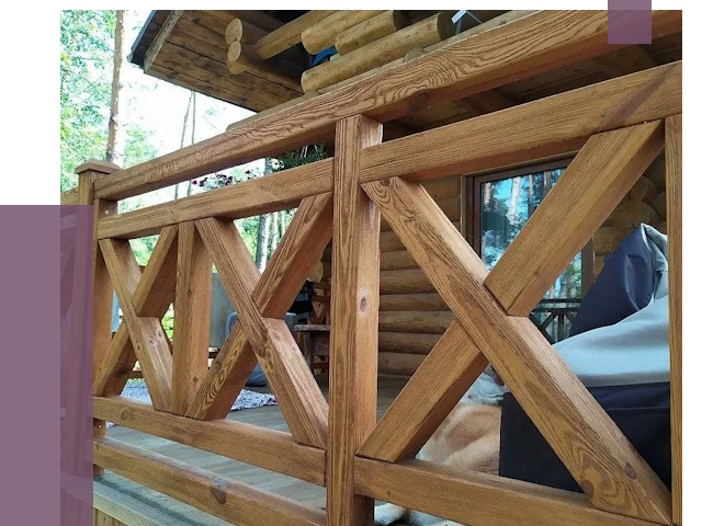 Деревянные перила под ключ в Сестрорецке от 7687 руб. 