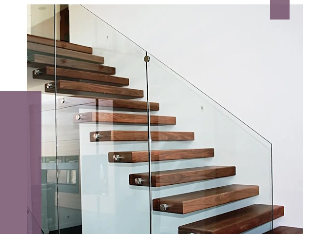 Стеклянные перила для лестницы в Сестрорецке от 14861 руб.