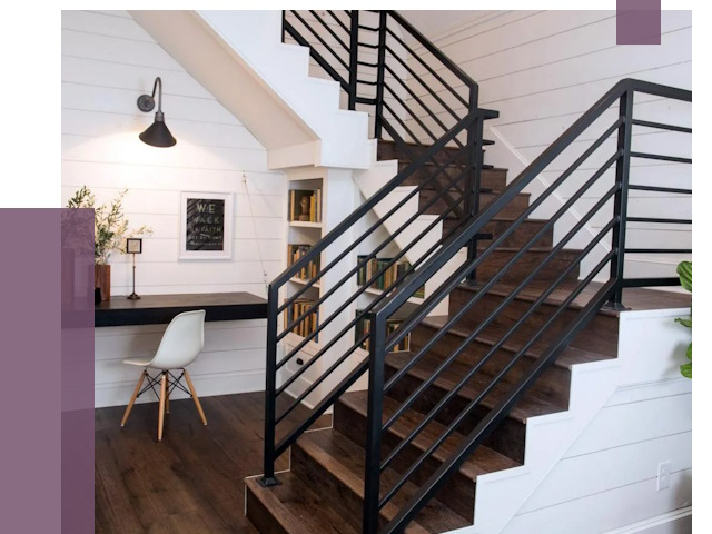 Перила для лестницы в доме в Сестрорецке от 7431 руб. — ПРОЛЁТ-Сст