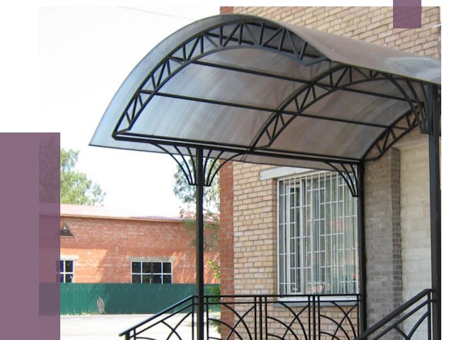 Металлические навесы и козырьки в Сестрорецке от 12811 руб.