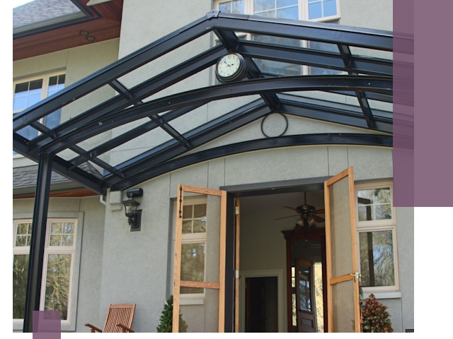 Изготовление и монтаж навесов и козырьков в Сестрорецке