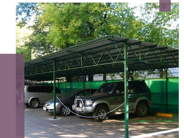 Навесы для парковки в Сестрорецке от 80455 руб. заказать | ПРОЛЁТ-Сст