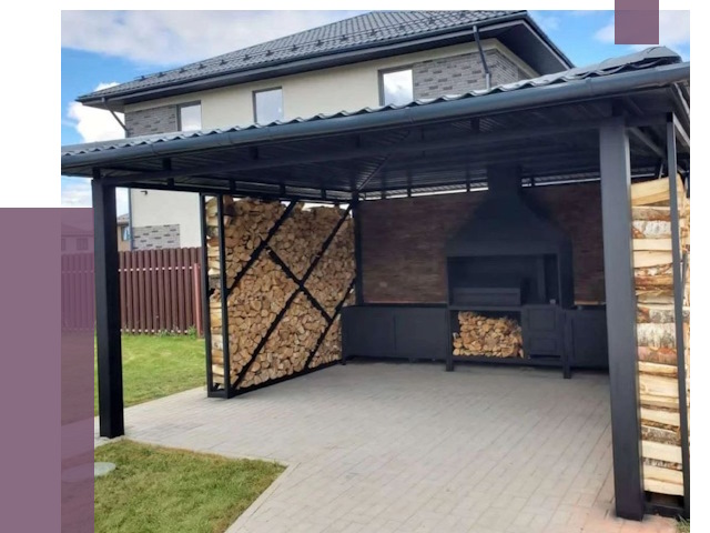 Навесы для барбекю в Сестрорецке от 12760 руб. под ключ | ПРОЛЁТ-Сст