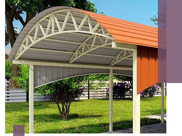 Навесы из профнастила под ключ в Сестрорецке — установка и монтаж