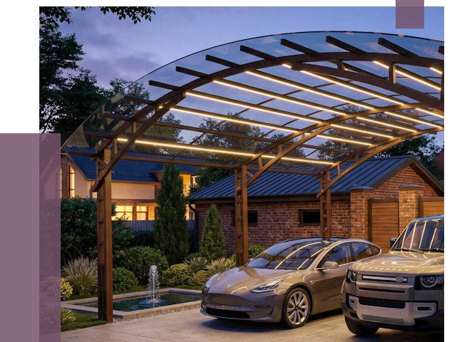 Металлические навесы в Сестрорецке от 12709 руб. под ключ — ПРОЛЁТ-Сст