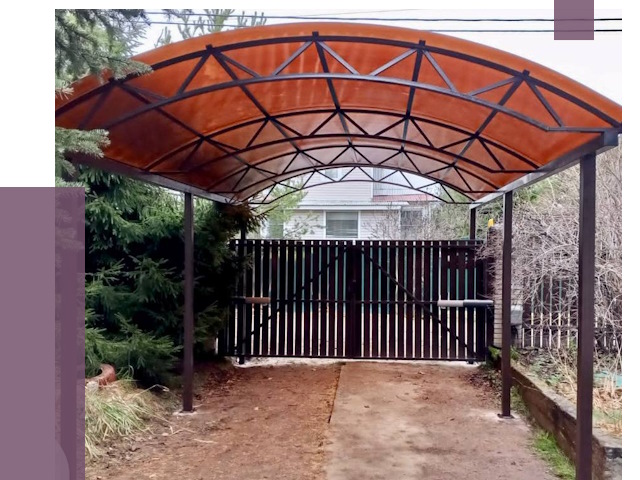 Арочные навесы в Сестрорецке от 12760 руб. — изготовление и монтаж | ПРОЛЁТ-Сст