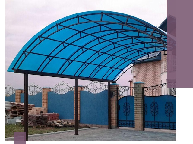 Арочные навесы под ключ в Сестрорецке — изготовление и монтаж
