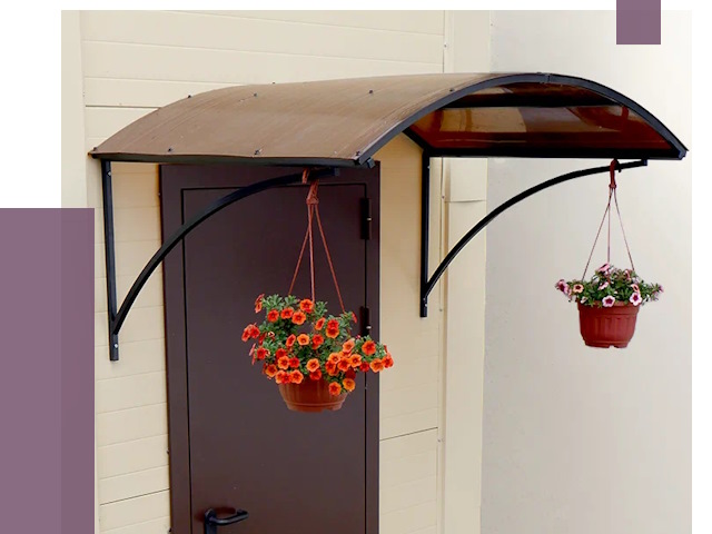 Козырьки над входом в Сестрорецке от 14861 руб.  | ПРОЛЁТ-Сст