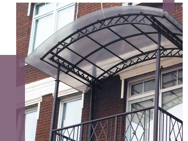 Козырьки над балконом в Сестрорецке от 8660 руб.  | ПРОЛЁТ-Сст