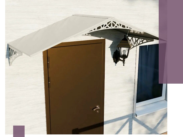 Металлические козырьки на входы и террасы в Сестрорецке