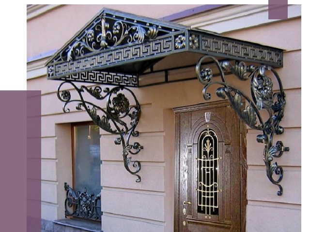Кованые козырьки в Сестрорецке под ключ от 12760 руб. — ПРОЛЁТ