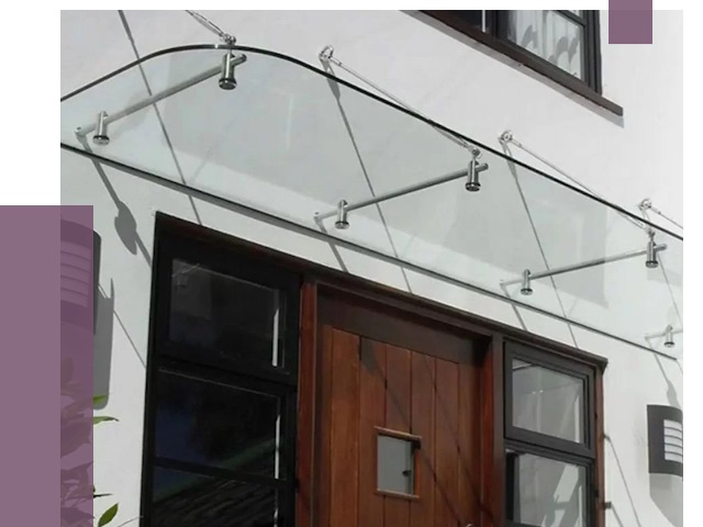 Стеклянные козырьки в Сестрорецке от 18961 руб. | ПРОЛЁТ-Сст