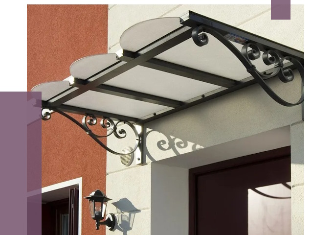 Односкатные козырьки в Сестрорецке от 8404 руб.  | ПРОЛЁТ-Сст