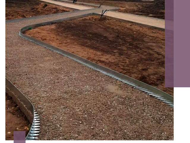 Металлические бордюры под ключ в Сестрорецке — изготовление и монтаж