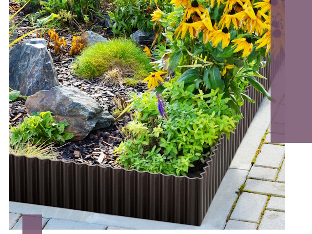 Металлические бордюры для клумб в Сестрорецке — производство и монтаж